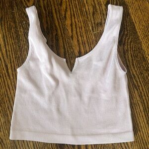 Light pink cropped tank top